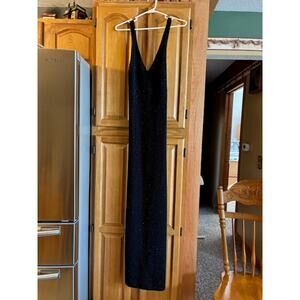 Women’s Reggio Size 14 Black Sequence Sleeveless Evening Gown - 100% Polyester